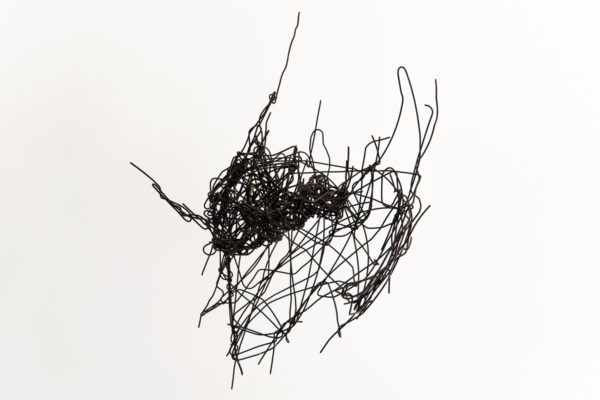 2011 Fuori o dentro 25x30x40 cm filo di ferro