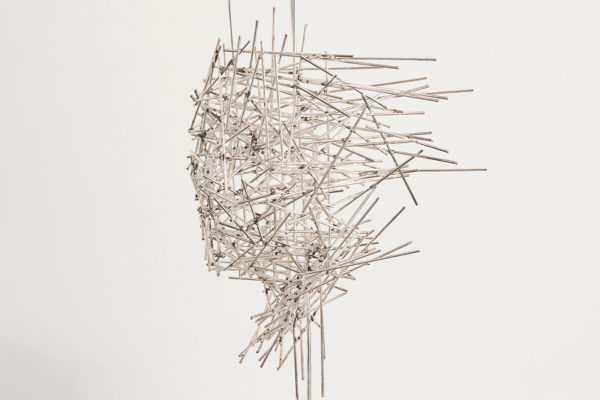 2018 Projection n.2 ottone, stagno, bagno d’argento 22x22x55cm