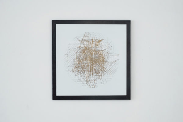 2019 Prospettica, incisione su ottone laccato e ferro, 40 x 40 x 2 cm