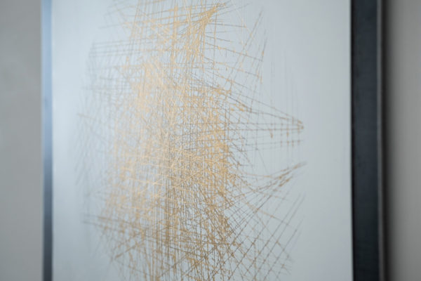 2019 Prospettica, incisione su ottone laccato e ferro, 40 x 40 x 2 cm